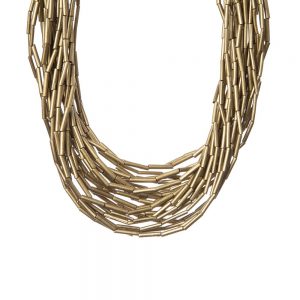 Girocollo con perline tubolari Masai Oro Sodini - 411036D